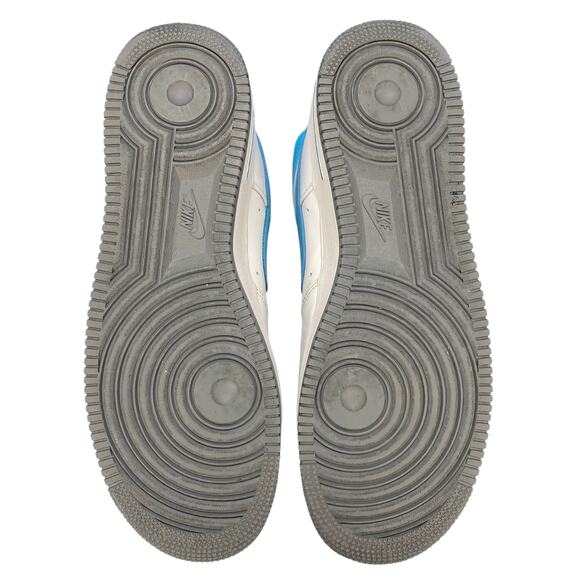 NIKE AIR FORCE ONE Men's CUSTOM SHOES Nike ID 444754-992 White Blue Size 12 - Picture 8 of 9